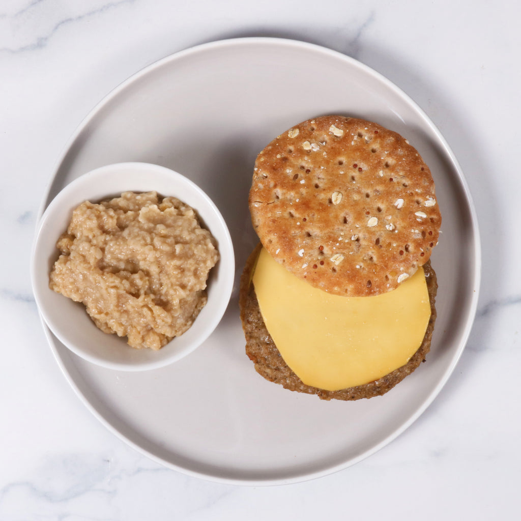 Sausage Egg and Gouda Sandwich Top Image - Top Chef Meals