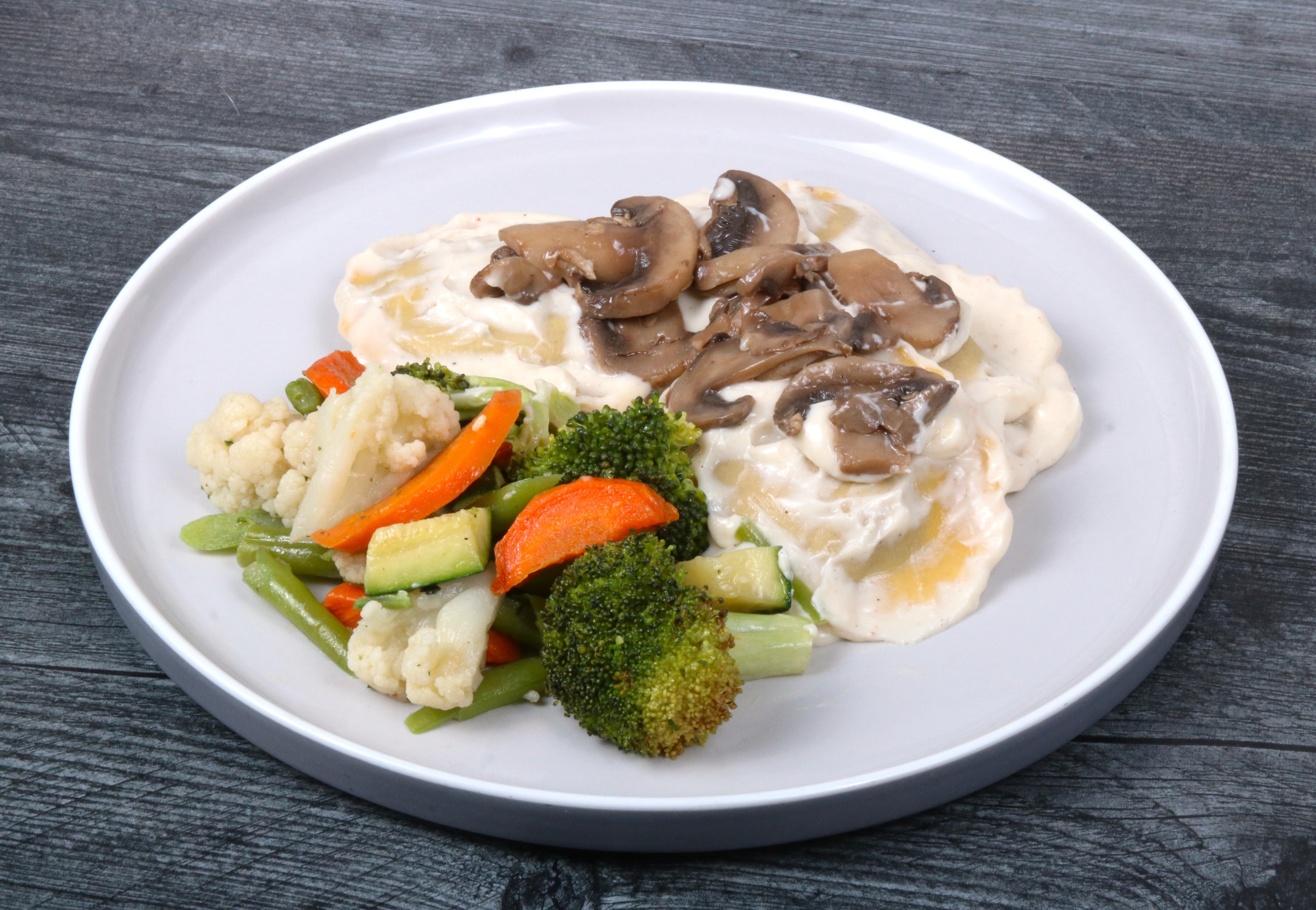 Mushroom Ravioli Alfredo